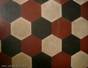 La pavimentazione di una cucina, con mattonelle a forma di esagoni regolari, tre in ogni vertice. Il mondo degli angoli e dei poligoni incontra quello delle frazioni, grazie a un ponte tra aritmetica e geometria.
