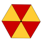 Sei triangoli equilateri, con un vertice in comune. Problemi con tassellazioni e frazioni